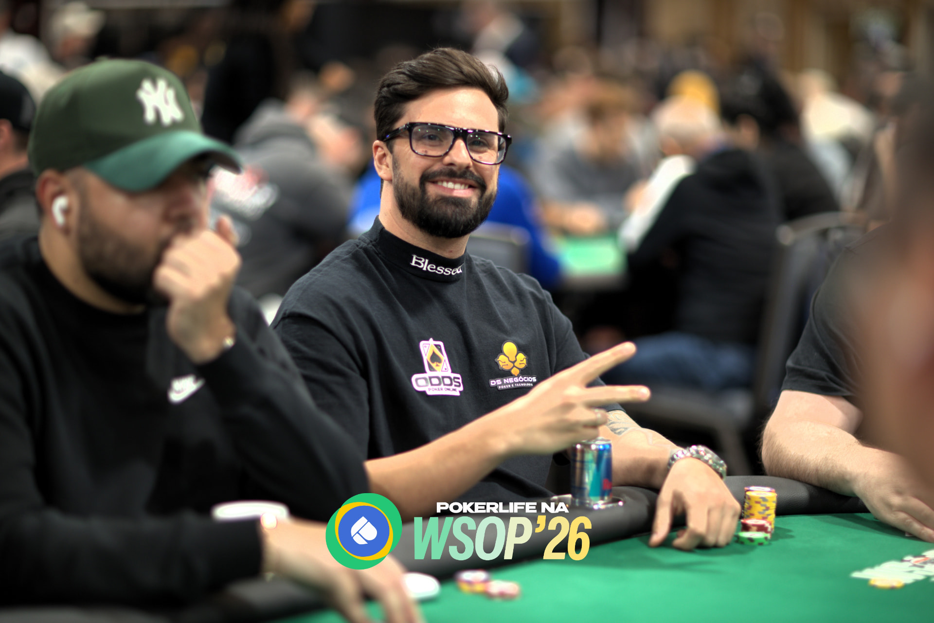 Diogo Souza, CEO da DS Negócios, representando a marca na WSOP 2026 em Las Vegas